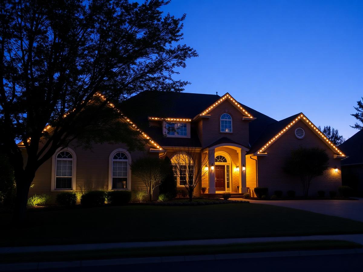 Warm white permanent architectural lights